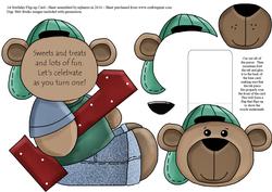 1st Birthday Flip-up Card