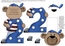 2nd Birthday Flip-up Card