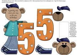 5th Birthday Flip-up Card