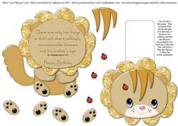 Baby Lion Flip-up Card