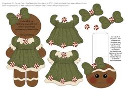 Gingerbread Girl Flip-up Card