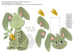 Bunny Rabbit Flip-up Card