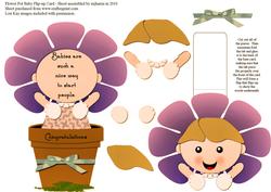Flower Pot Baby 2 Flip-up Card