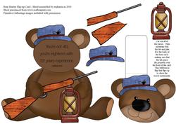 Bear Hunting Flip-up Card