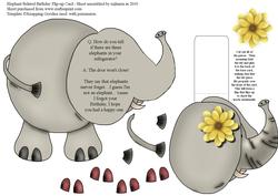 Elephant Belated Birthday Flip-up Card
