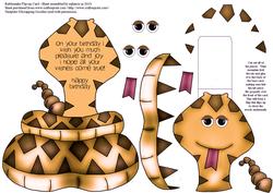 Rattlesnake Birthday Flip-up Card