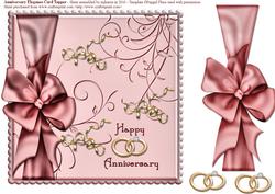 Anniversary Elegance Card Topper - Pink