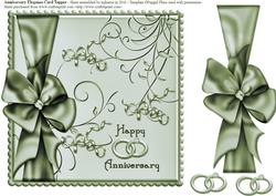 Anniversary Elegance Card Topper - Green