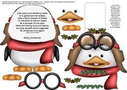 Christmas Penguin Flip-up Card
