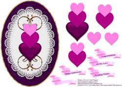 Hearts of Love Card Topper