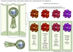 4 Floral Bookmarks & Bookmark Envelope