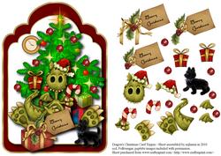 Dragon's Christmas Card Topper