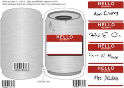 Hello My Name Is -  Can Card 2