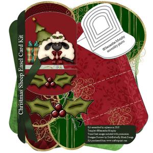 Christmas Sheep Easel Card Kit