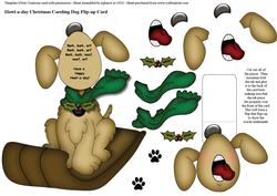 Howl-a-day Christmas Caroling Dog Flip-up Card