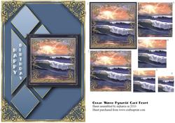 Ocean Waves Pyramid Card Front