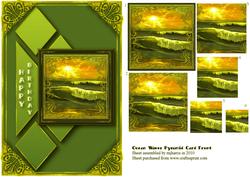Ocean Waves Pyramid Card Front 2