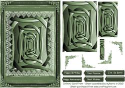 Infinity Card Front in Green