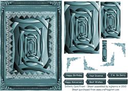 Infinity Card Front in Aqua