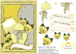 Ginger Jar & Roses Card Front