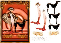 Art Deco Lady & Dog Topper 2