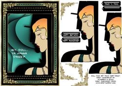 Doll Face Art Deco Card Front
