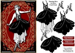 Dancing Diva Art Deco Card Front