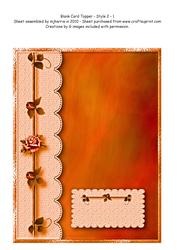 Blank Card Topper - Style 2 - 3