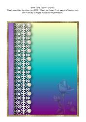 Blank Card Topper - Style 5 - 1