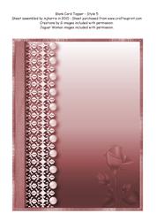 Blank Card Topper - Style 5 - 5