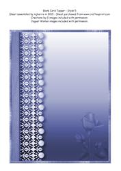 Blank Card Topper - Style 5 - 7