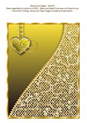 Blank Card Topper - Style 9 - 6