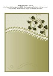 Blank Card Topper - Style 14 - 8