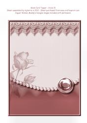 Blank Card Topper - Style 15 - 2