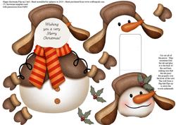 Happy Snowmanl Flip-up Card