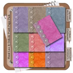 Floral Lace & Delicate Pearls Paper Pack