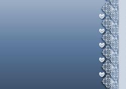 Blue Hearts & Lace Backing Paper