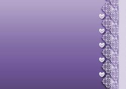 Purple Hearts & Lace Backing Paper