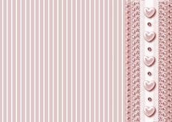 Striped Backing Paper in Pink