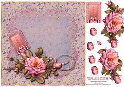 Vintage Lace Love 3 Card Topper