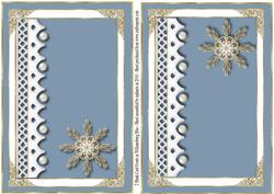2 Blank Card Fronts in Williamsburg Blue