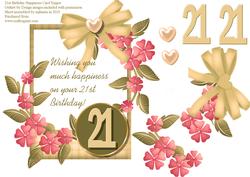 21st Birthday Happiness Card Front