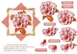 Pink Flower Card Topper