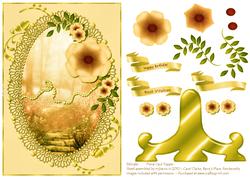 Delicate Golden Floral