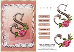 Letter "s" Monogram Card Front