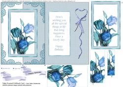 Blue Tulip Pyramid Foldback Card