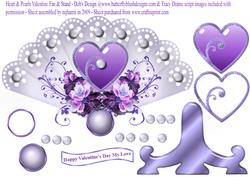 Hearst & Pearls Valentine Fan with Stand