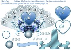 Heart & Pearls Fan & Stand 2