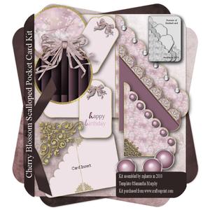 Cherry Blossom Scalloped Pocket Card Kit