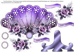 3D Rose Fan & Stand - 2
